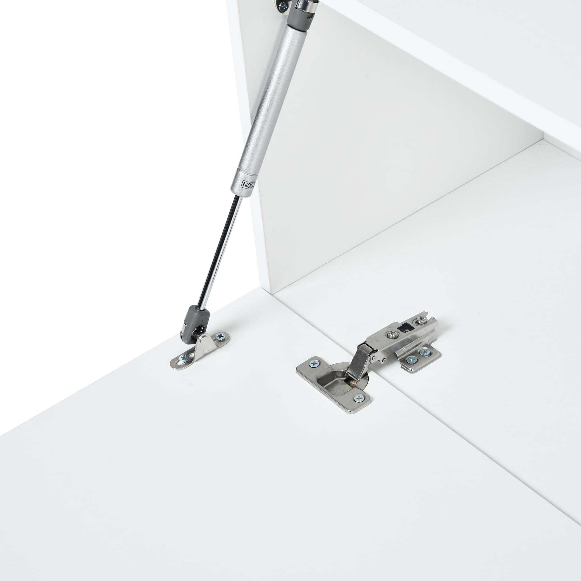 Mobile TV Sospeso 200x30x31cm, Mobile da Parete con 4 Scomparti Archiviazione, Mobile TV Moderno, Bianco, Adatto per TV fino a 85 Pollici per Soggiorno e Camera da Letto