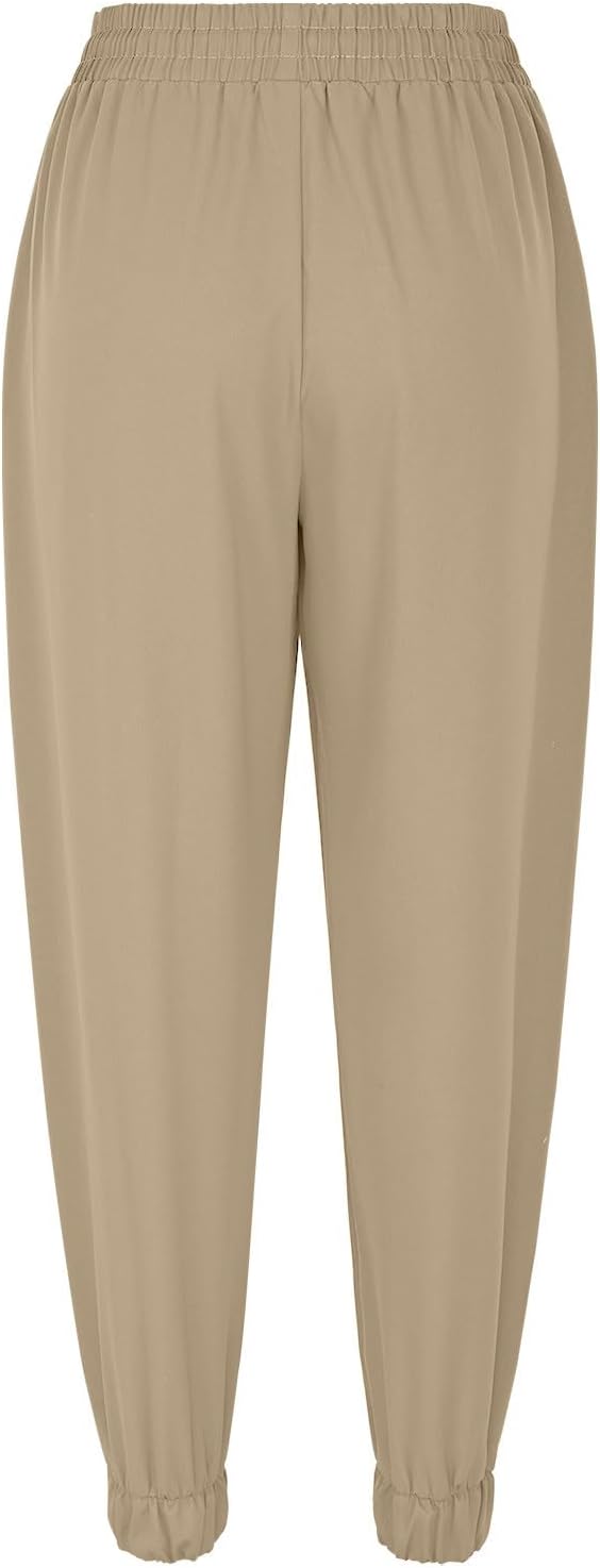 Womens Cargo Pants High Waisted Casual Hiking Joggers Pants Adjustable Waist Cargos Y2K Pants with 4 Pockets