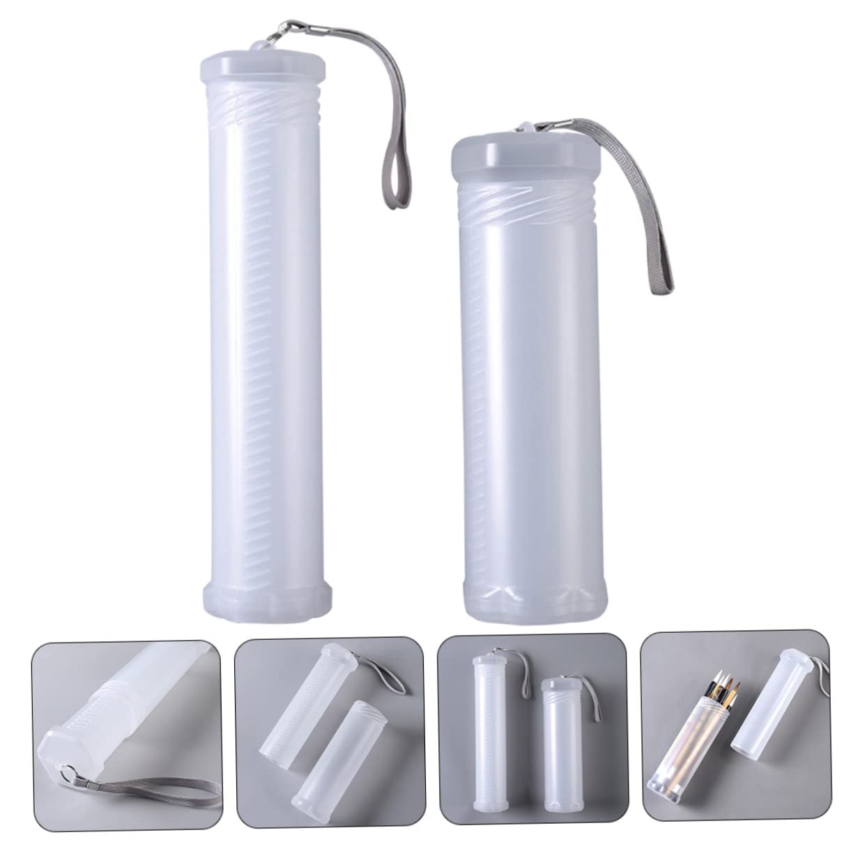DOITOOL 8 Pezzi Scatola Portapenne Telescopica in Plastica Astuccio Estensibile per Cancelleria Organizer Compatto per Studenti e Ufficio Cilindri