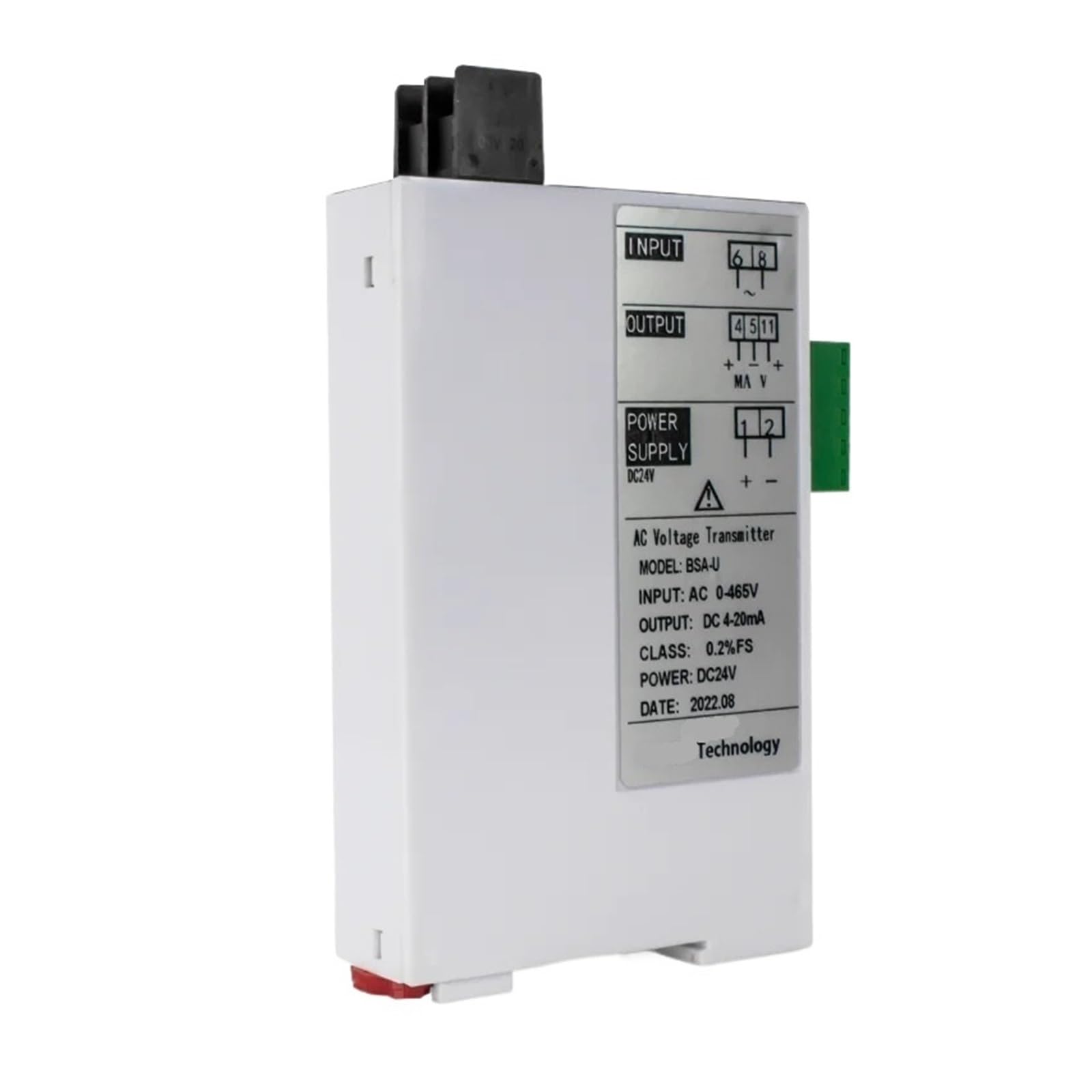 QRUYHBAJU Pressure transducer AC Voltage Sensor Transmitter 0-500V 0-10v 0-50v 1 in 1 Out Voltage Sign-al Converter 4-20mA 0-10V 0-5V Voltage Sensor Transducer(AC 0-500V-4-20MA)