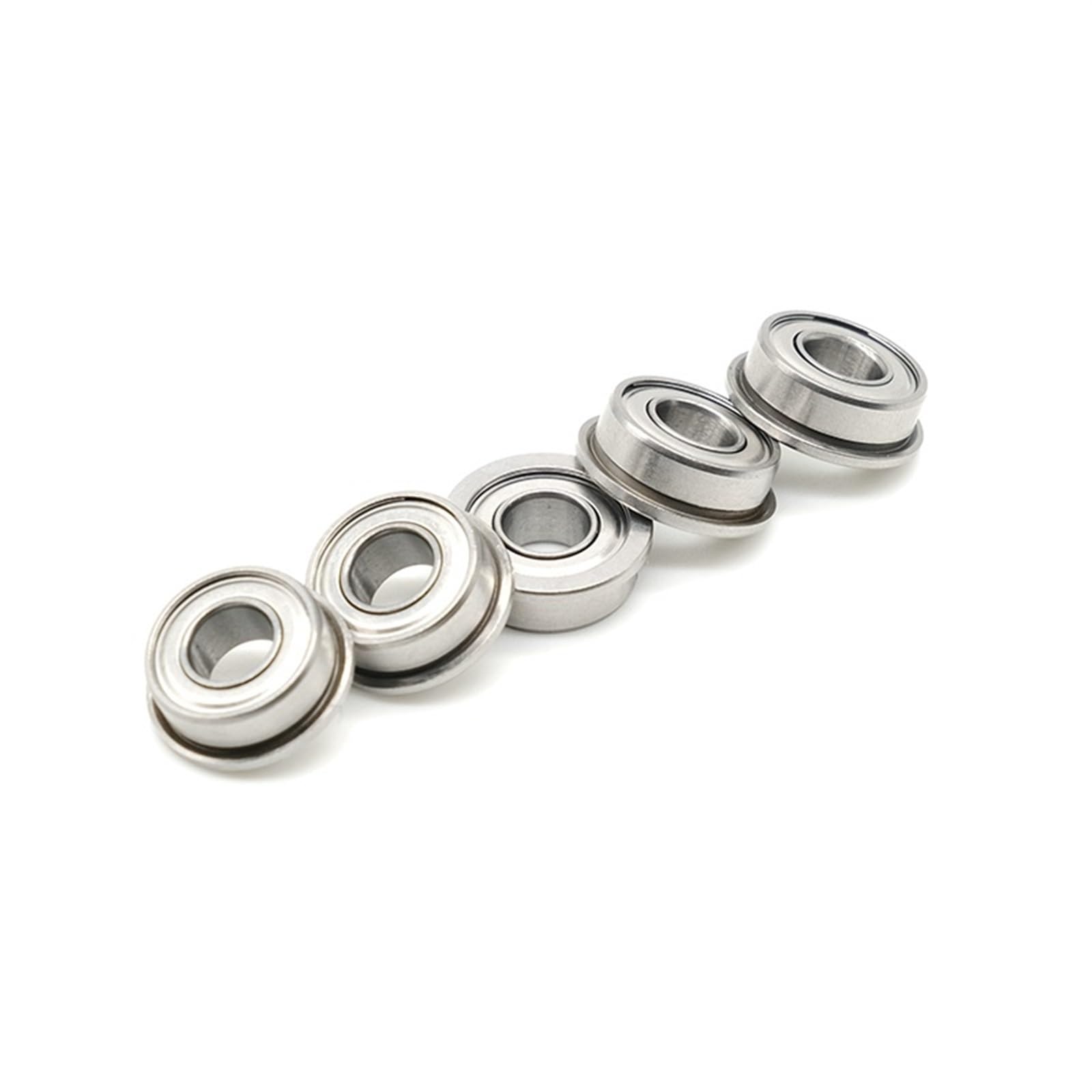 Rodamiento de bolas de cerámica híbrido con brida SMF105ZZ, 5 * 10 * 4mm (2 uds), rodamientos de bolas con bridas de acero inoxidable con doble blindaje