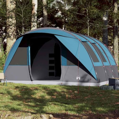 Sophrelle Tienda de campaña Familiar túnel 7 Personas Impermeable Azul Azul,94626