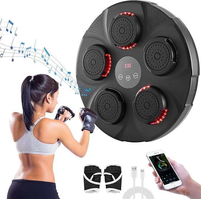 Suicune Music Boxing Machine, Smart Wall Mounted Bluetooth Boxing Music Punching Machine with Gloves, Musical Workout Home Gry Equiment, Music Beat Boxing Machine for Adult Kids (B0DHZYXFXX) Amazon Price History, Amazon Price Tracker
