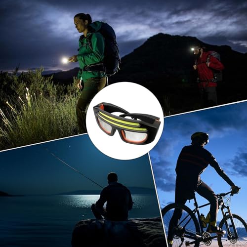 Gafas tipo linterna frontal recargables con sensor de movimiento integrado 5