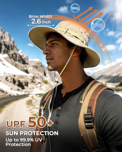 Image of Electomania Head Caps for Men and Women,Breathable Mesh Sun Protection hat,Hand-Embroidered Round Cap,Hat for Outdoor Work, Camping, Fishing (in, Alpha, Free Size, Khaki)