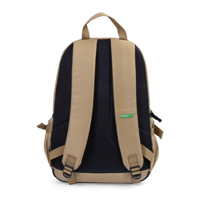 Image of United Colors of Benetton Mono 21L Laptop Backpack - Light Blue, Water-Resistant, Fits 14-inch Laptop, Padded Back & Straps, for Work, School & Gym
