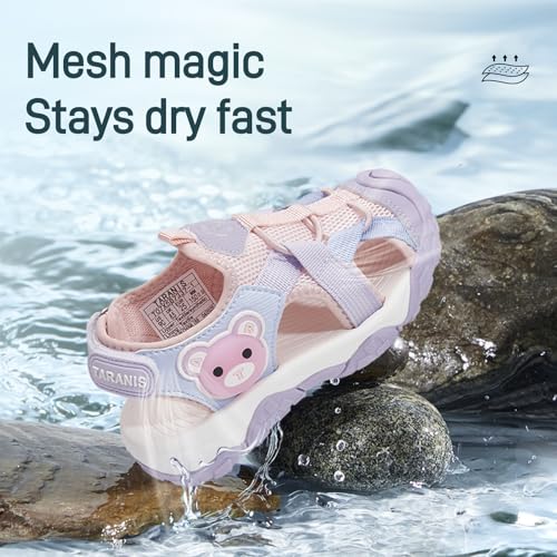 Image of TARANIS Boys' and Girls' Summer Outdoor Beach Sports Closed-Toe Lightweight Sandals Sneakers