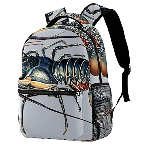 Sac à dos de voyage vintage homard grand compartiment avec porte-bouteille