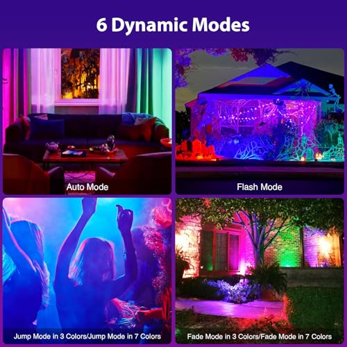 Olafus 30W RGB LED Flood Light Outdoor, Halloween Flood Lights with Remote - image 3