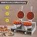 Dyna-Living Waffle Maker 2400W Double Waffle Iron Maker Restaurant Non-stick Round Waffle Machine Commercial Waffle Maker Large Waffle Machine for Hotel, Thicken Stainless Steel
