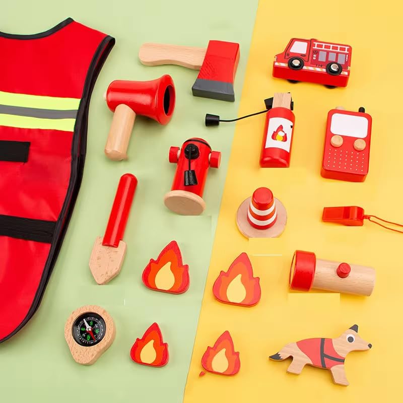 Image of Fire Fighter M2 Kids Toy Set, Pretend Play Fire Fighter Play Set, Imaginative Roleplay for Boys and Girls, Ideal Gift for Creative Playtime Adventures (Fire Fighter M2)