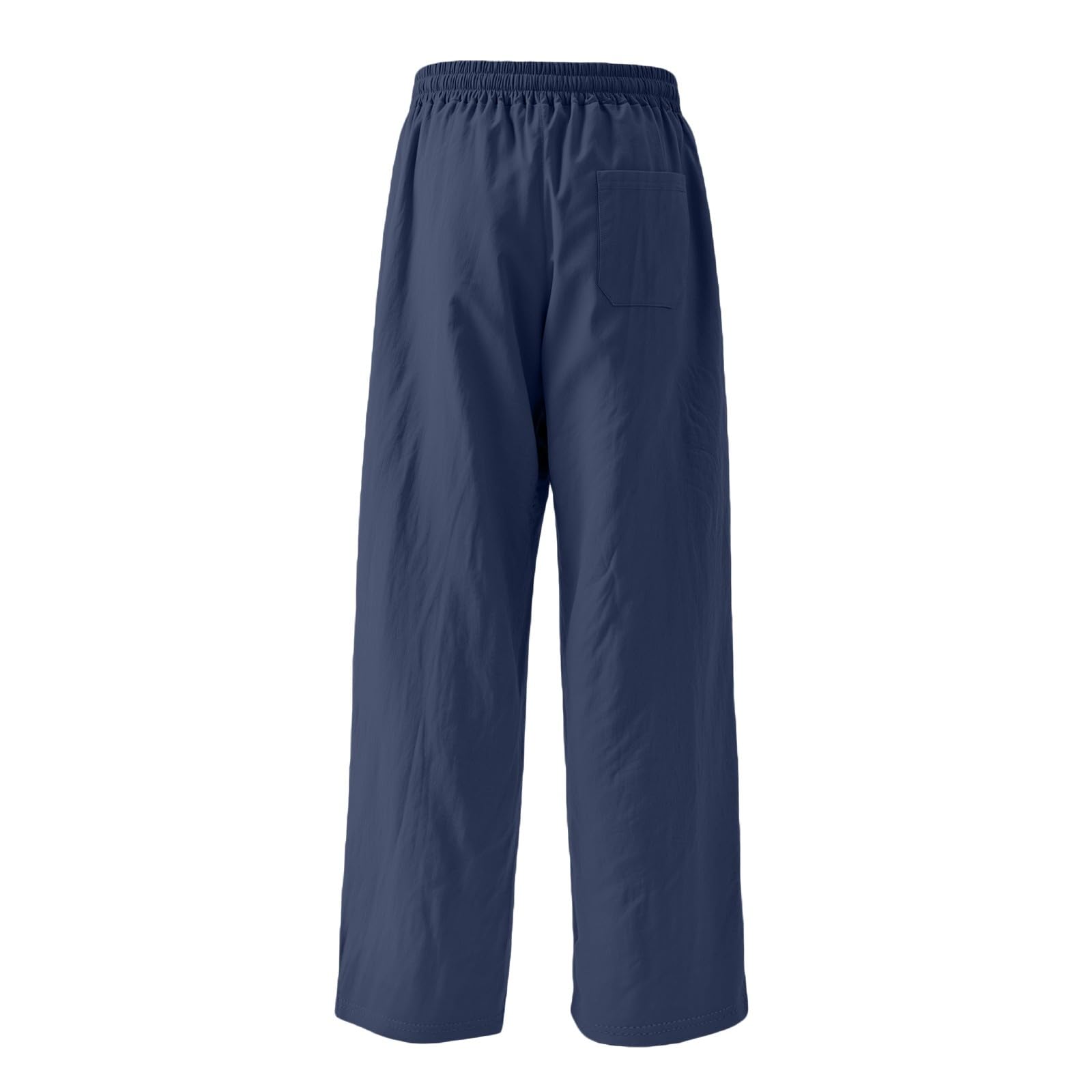Pantalon Femme Été Décontractés Léger Pantalons Fluide Chic et Elegant Coton Jogging Pants Taille Haute Respirant avec Cordon de Serrage Pant Lin de Plage Large Ample Palazzo Loisirs