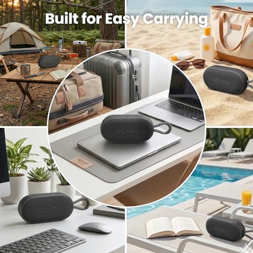 Image of GEARit Mini Bluetooth Speaker with Deep Bass | Portable Wireless Speaker IPX7 Waterproof & Dustproof | 12H Playtime BT5.3 TWS Pairing for Camping Beach Travel Home Gift