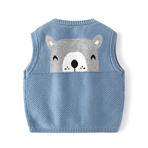 Girls Boys Sleeveless Sweater Vest Chunky Knit Vest Fall Waistcoat Toddler Button Front Knit Cardigan Baby Knitted Sweater3