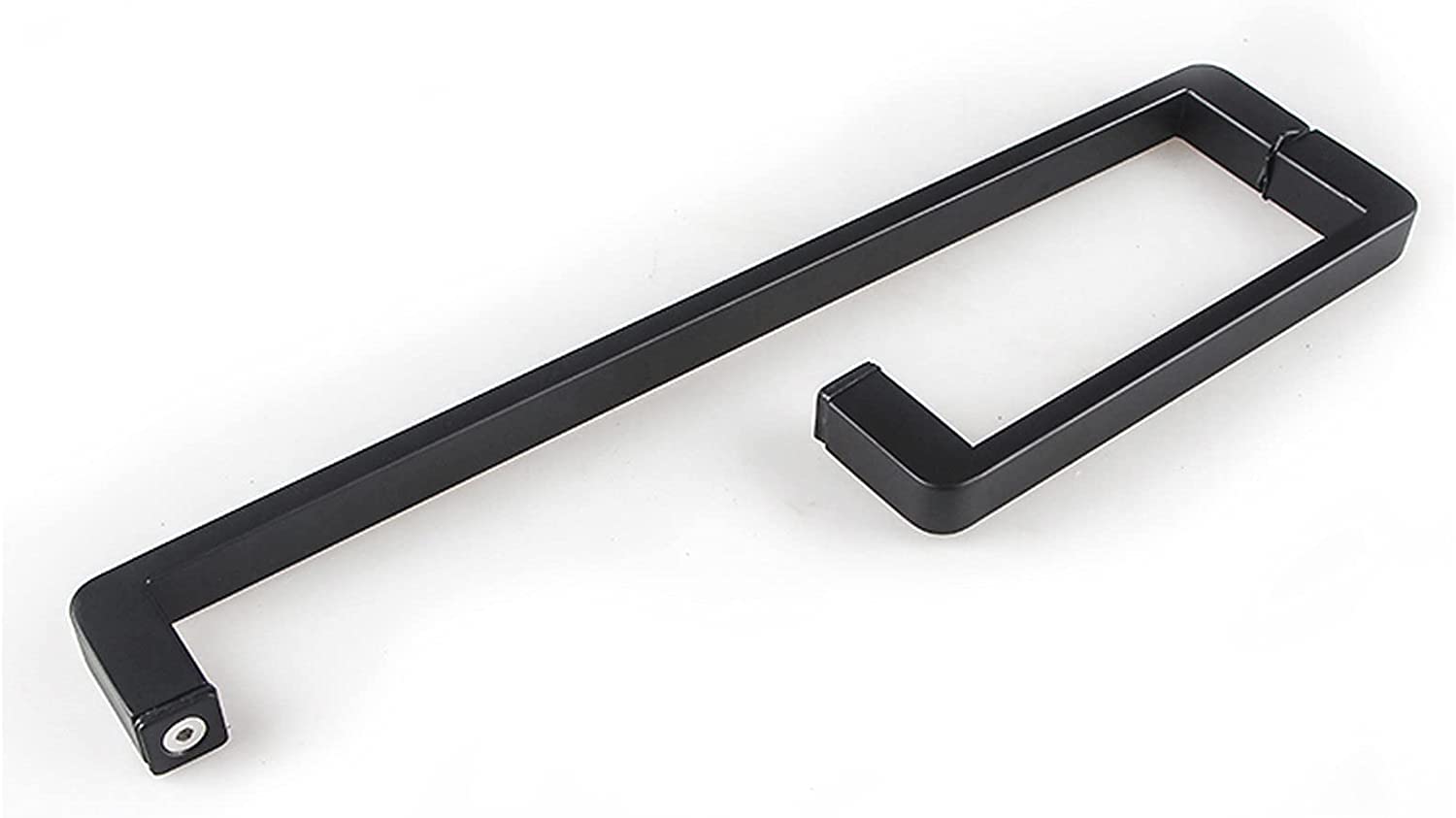DFGHNBVC Black Shower Door Handle 2 Pack | Polished Chrome Glass Pull Knobs Towel Bar Replacement | Durable Push Button Design, 225Mm 425Mm Sizes For Modern Bathrooms,Black-225Mm+425Mm