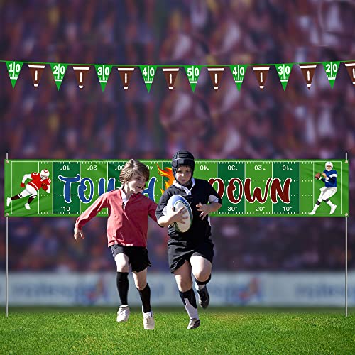 Football Sign Banner,Super Bowl Game Day Banner With Football Pennant Banner For Sports Day Party,Football Themed Hanging Flag Banner For Festival Decoration Supplies #TOP3