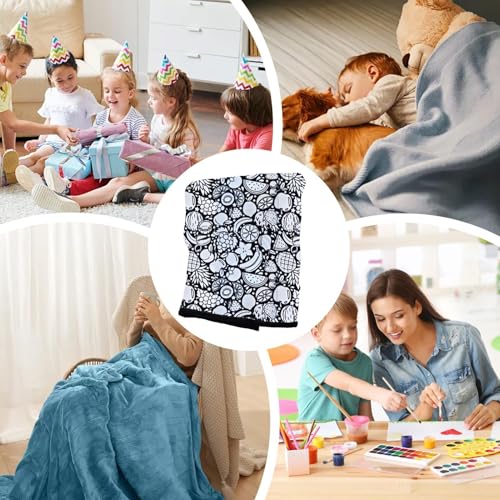 Couverture à colorier contre l'ennui sur canapé et lit - 5