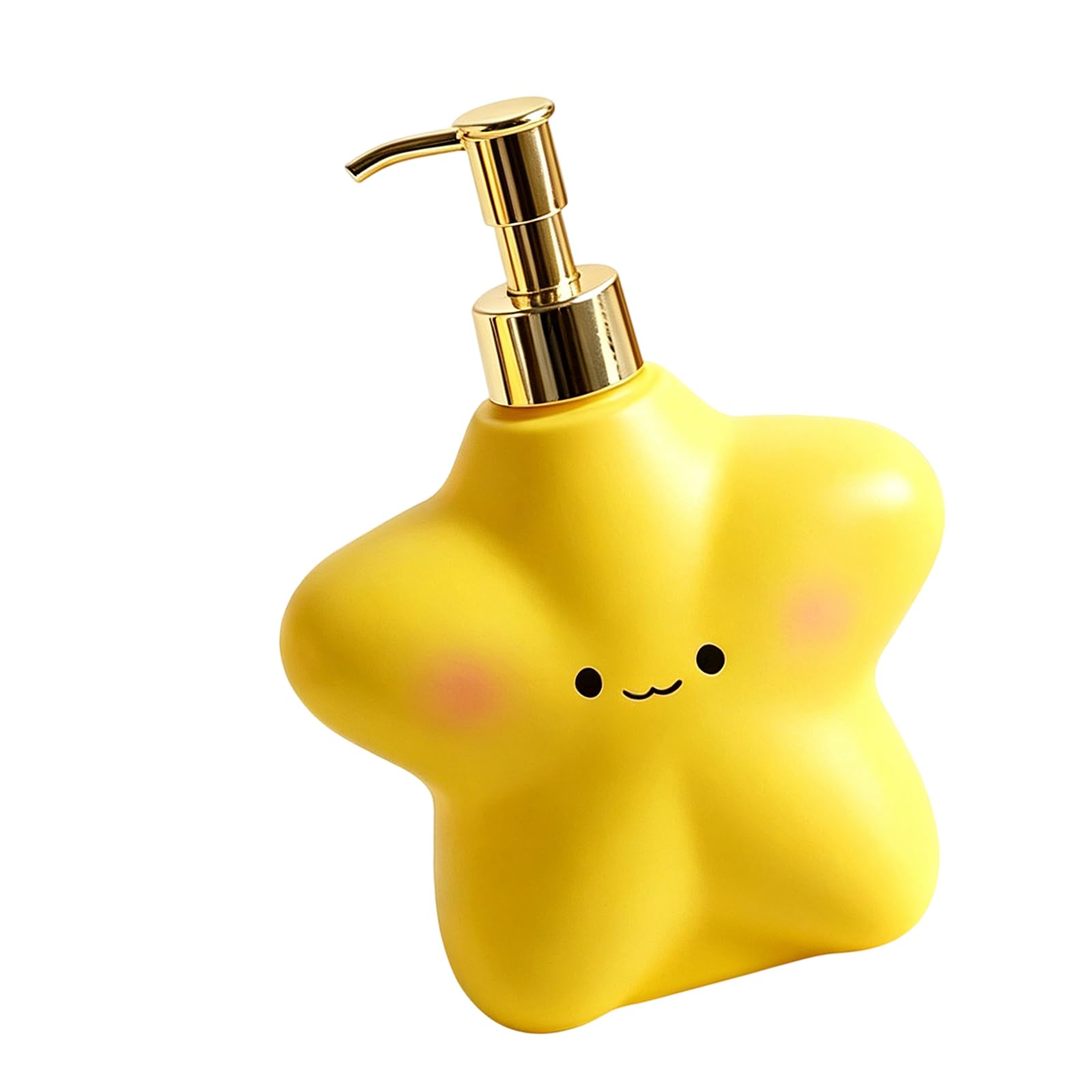 carotoe Stylish Star Shape Soap Dispenser with Smoothly Press Pump Liquid Storage Bottle for Bathroom Countertop Essential Home Decors Household Press Pump Soap Bottle