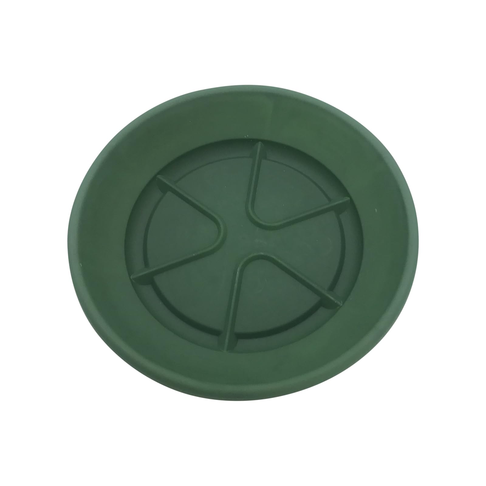 Oakland Gardens Plant Pot Saucer 16cm Drip Tray Round Plastic Watering Trays Small Strong, Green |Pack of 5