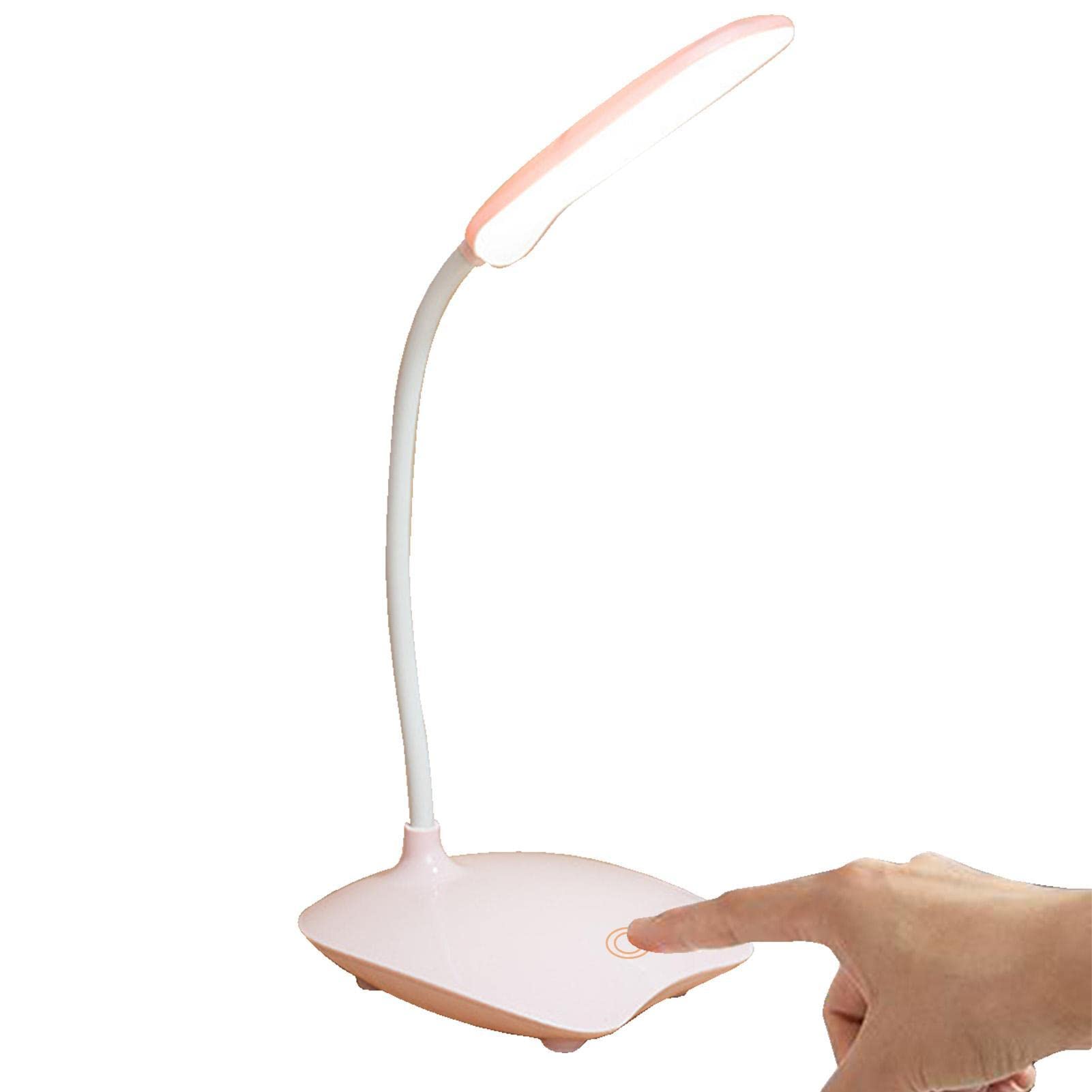 Desk Light | Rotatable Gooseneck LED Desk Lamps - 4W 3 Modes Small Desk Lamp with USB Charging Port, Rechargeable Table