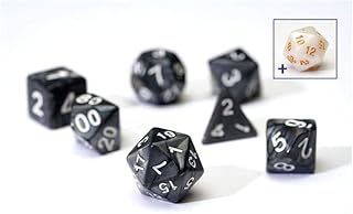 Sirius a Dice Pearl Charcoal Grey Acrylic Dice Set