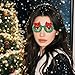 JPM Christmas Glitter Party Headbands and Glasses Frames with 24 Cute Designs Decoration Accessories with Assorted Design for Christmas Party Favors Holiday Favors (One Size Fits All)