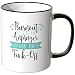 Produktbild JUNIWORDS Tasse - Wähle eine Farbe -"Burnout ist was für Anfänger" - Schwarz
