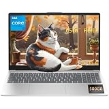HP Laptop Computer PC for Student Study & Office Daily Work (2026 Edition), Intel N100, 8GB RAM, 256GB SSD, 500GB External HDD, Lightweight & Long Battery Life, Windows 11 Home, Natural Silver