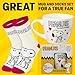 Get Trend Peanuts Snoopy Coffee Mug and Socks Set, 11.5 oz Ceramic Cup with Soft Crew Socks, Woodstock, Gifts for Women (Pink Snoopy)