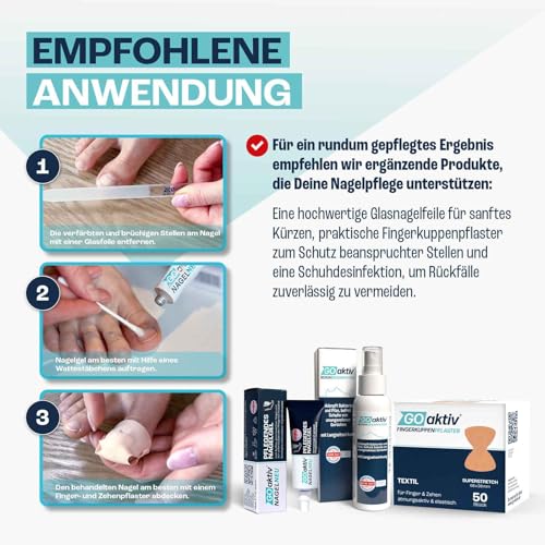 GOaktiv® NAGELNEU | Pflegendes Nagelgel | Zum Aufbau geschwächter Nägel und zur unterstützenden Pflege bei Pilzbefall | 10 ml