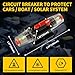 Bolipoeq 150 Amp Manual Reset Circuit Breaker DC 12-48V Waterproof Inline Fuse Holder, 3-15 AWG Overload Protection for Car Audio Sound Amplifier System RV Marine Boat Truck Solar (Pack of 2)