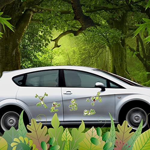5 pegatinas magnéticas de rana para auto y frigorífico miniatura 6