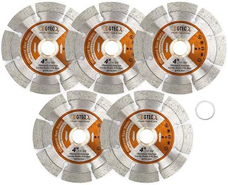 Power Saw Segmented Diamond Blades,BGTEC 2pcs 115mm General Purpose Dry or Wet Cutting Disc for Concrete Stone Brick Masonry