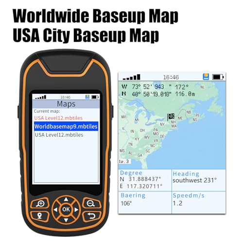 Navegador GPS de mano para topografía al aire libre, medidas de área y longitud, seguimiento de elevación, mapeo CAD y exportación de datos para bosques, tierras agrícolas y minería