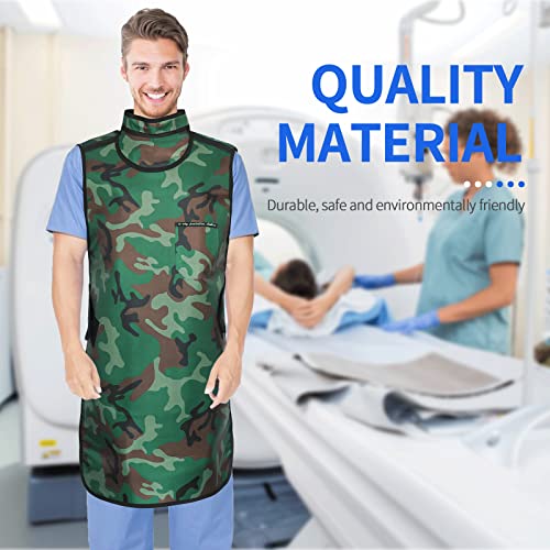 Image of Lead Apron with Thyroid Sheild Collar - 0.5mmpb Dental Xray Lead Apron Lead Shield X-ray for Adult