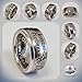 SUKKCCNO 925 Sterling Silver Dollar Ring Vintage United States National Emblem Engraved Double Side Coin Rings Gothic Punk Statement Band Handmade Wide Ring for Men Jewelry Gift 13