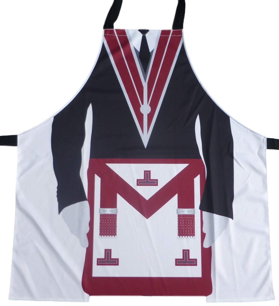 The Lodge (Masonic Regalia) Red Masonic Bbq/Kitchen Apron Steward – Lr614