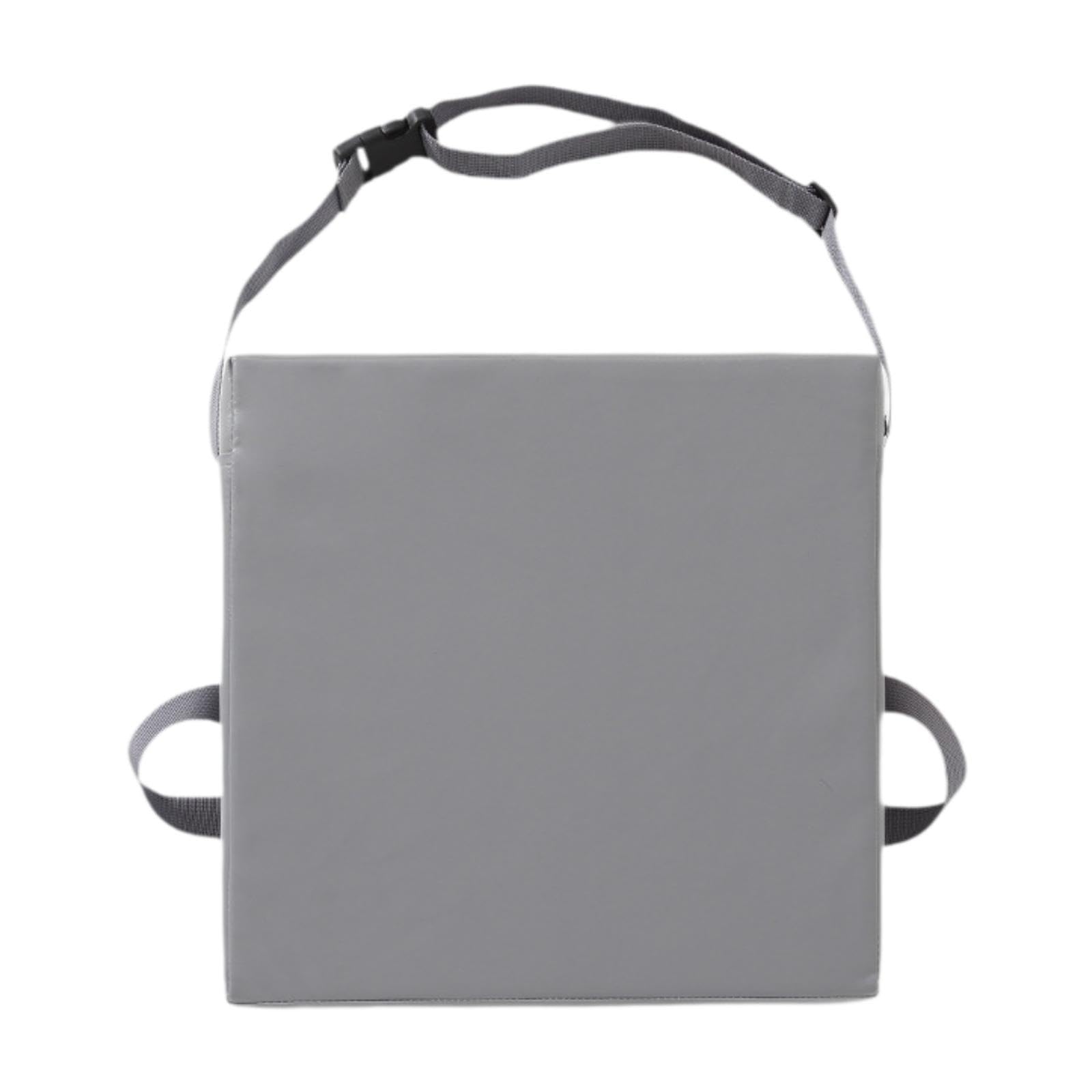 Cojín Elevador Antideslizante para Silla Ajustable, de Cuero Sintético PU Impermeable Y Esponja de Apoyo para Viajar, Gris, Individual