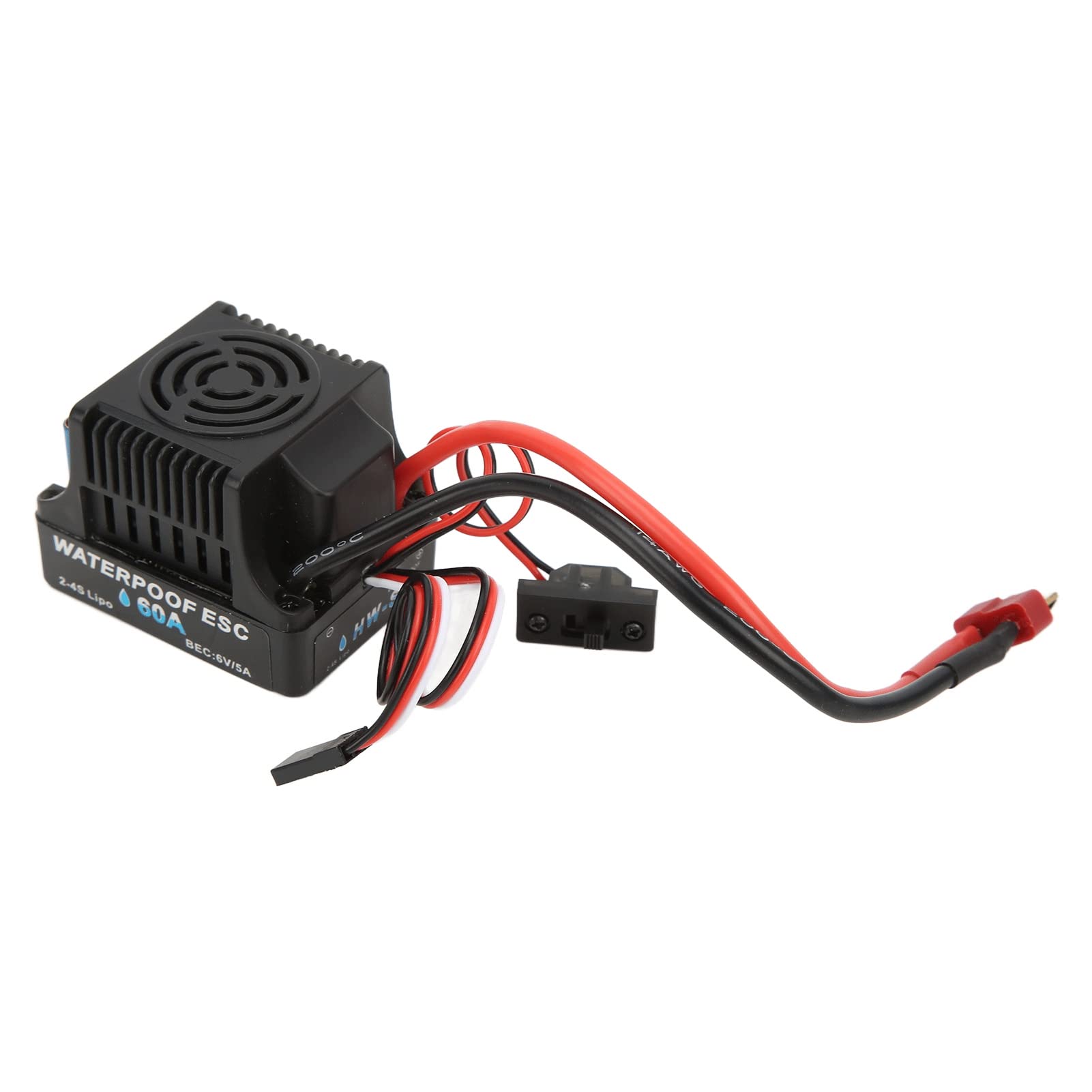 Generic Kit Combinato Motore Brushless Impermeabile 2300KV e 60A ESC per Auto Telecomandate 1/10 Ad Alte Prestazioni Rosso