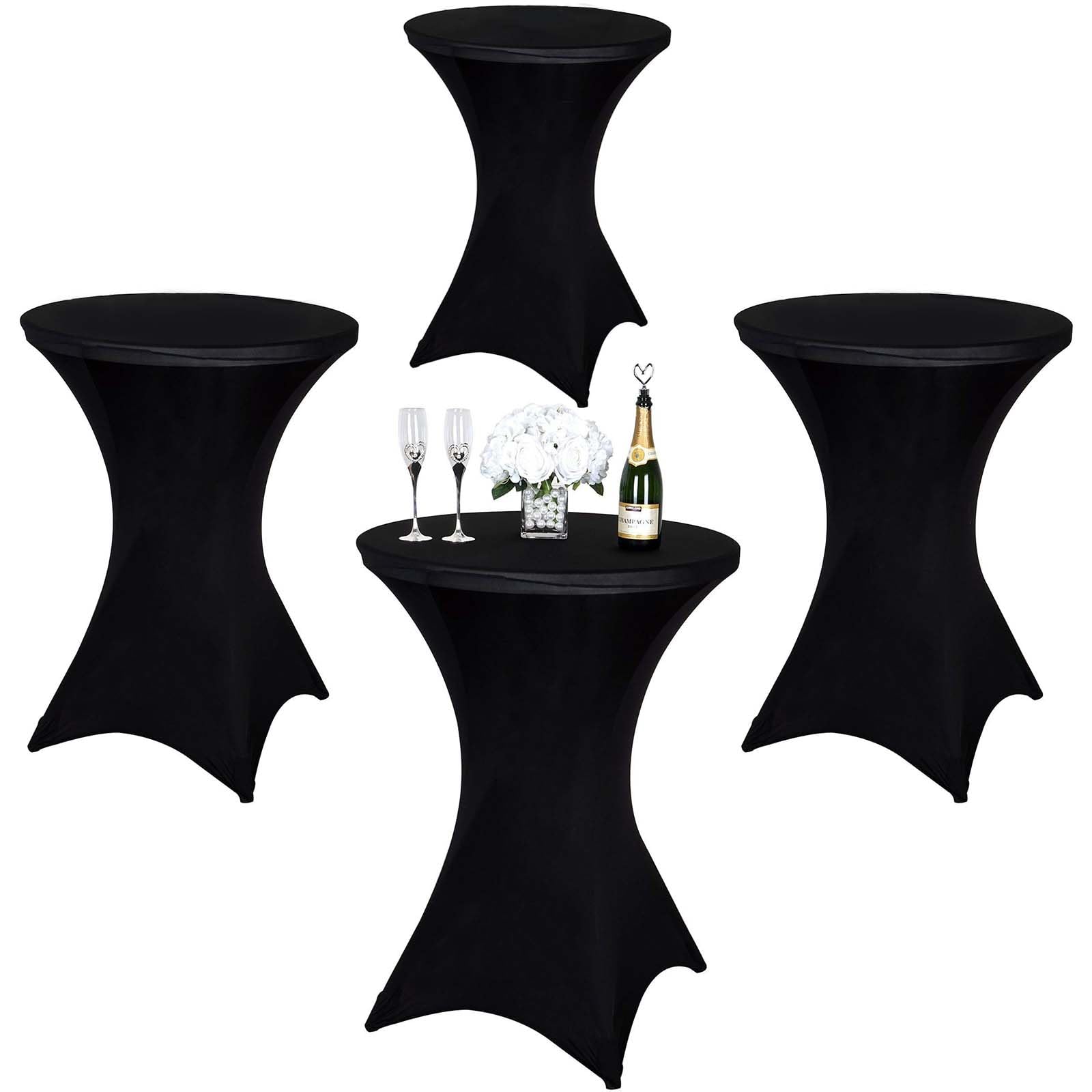 4 housses mange-debout noires