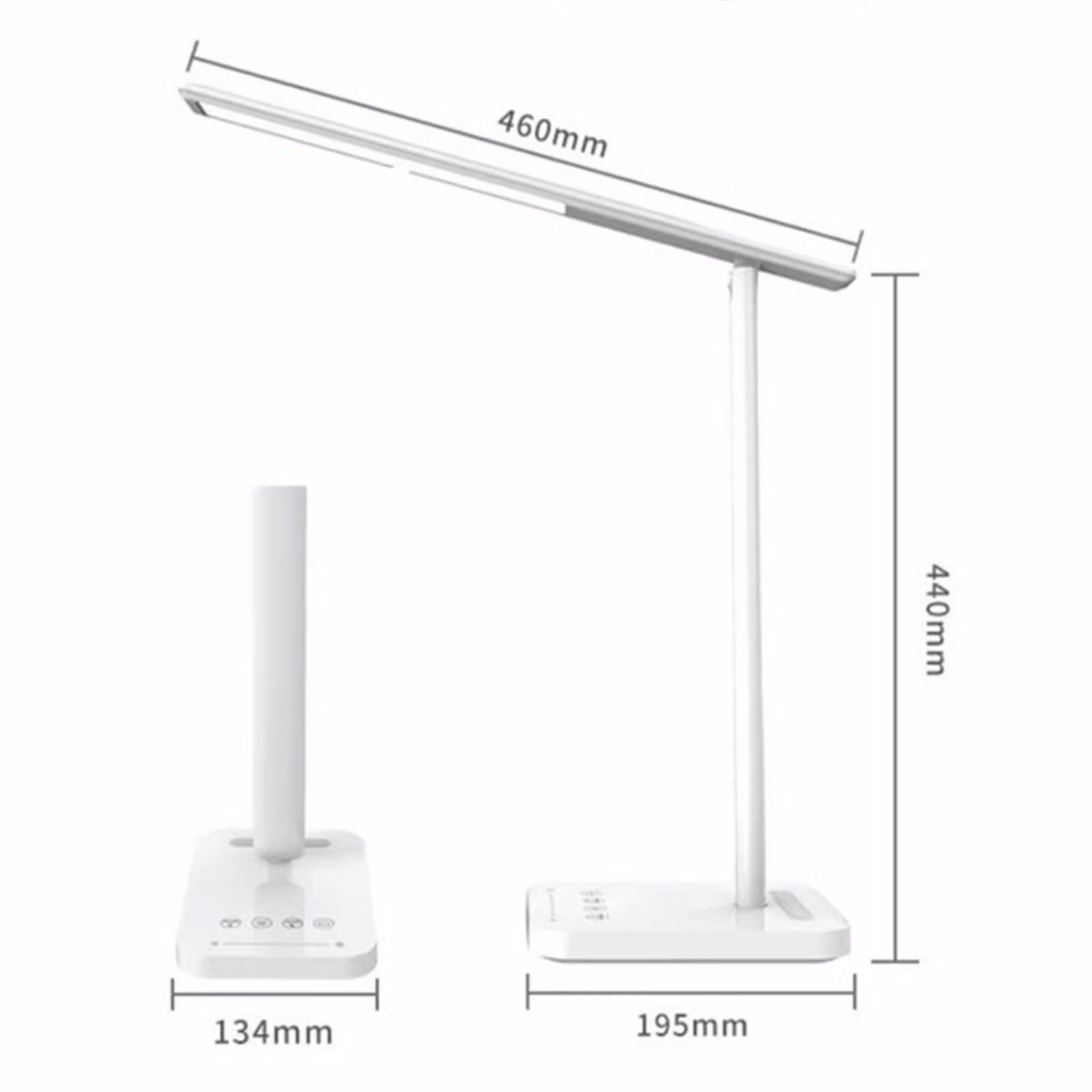 Lampa do nauki Lampa biurkowa, płynnie przyciemniana lampka na biurko LED z 3 trybami kolorów, sterowanie dotykowe, timer automatycznego wyłączania 45 min, lampka do czytania z ochroną oczu i lampką n