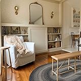 Flint Hill Premium Jute Braided Area Rug by Homespice, 20 x 30 Oval Grey, Reversible, Natural Jute...