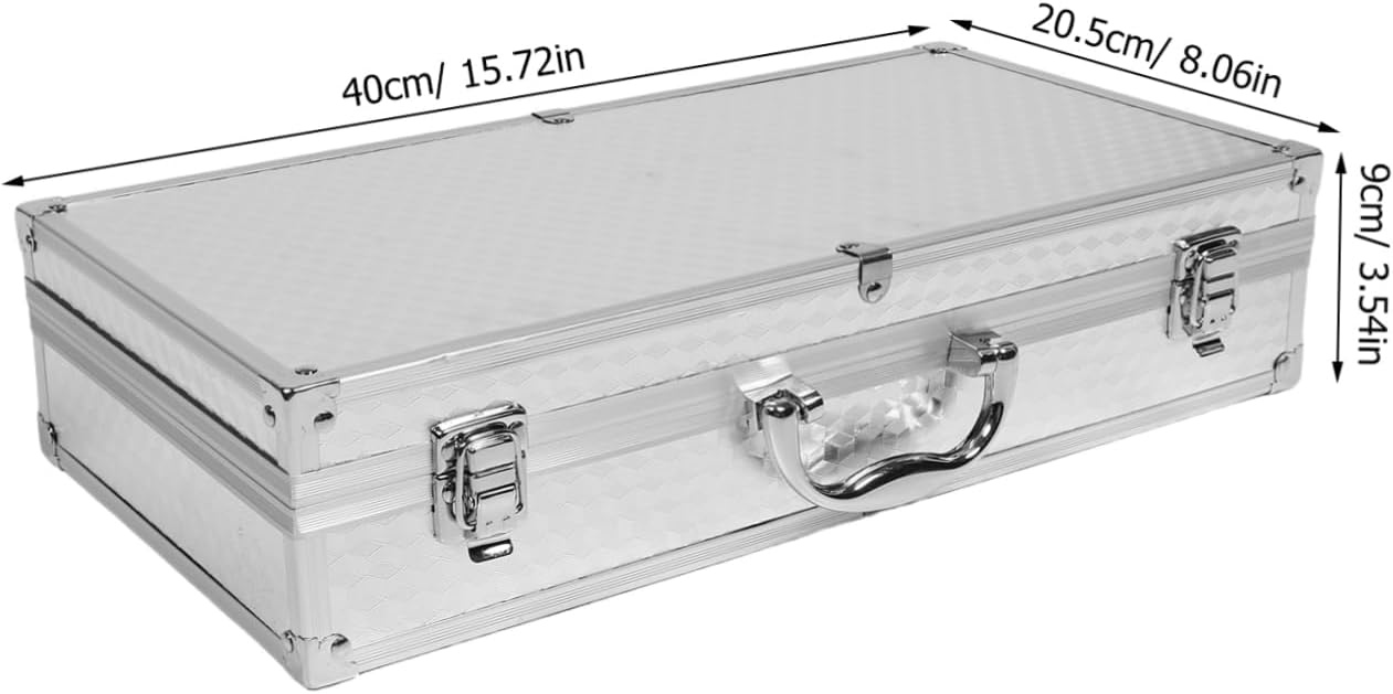 PRETYZOOM Aluminum Alloy Microphone Case with Shockproof Foam: Portable Dual Mic Storage Box for Ktv & Concerts - Handheld Mic Protection