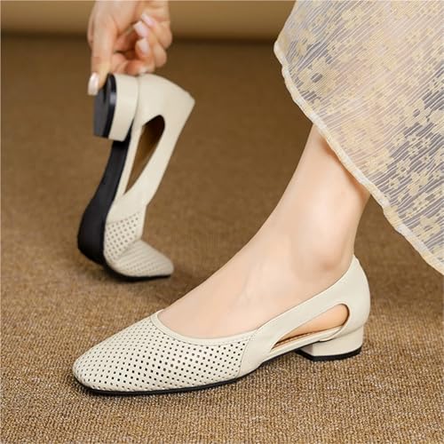 Women Flat Shoes Fashion Pointed Toe Low Wedge Heel Ladies Elegant Mary Jane Shoes3
