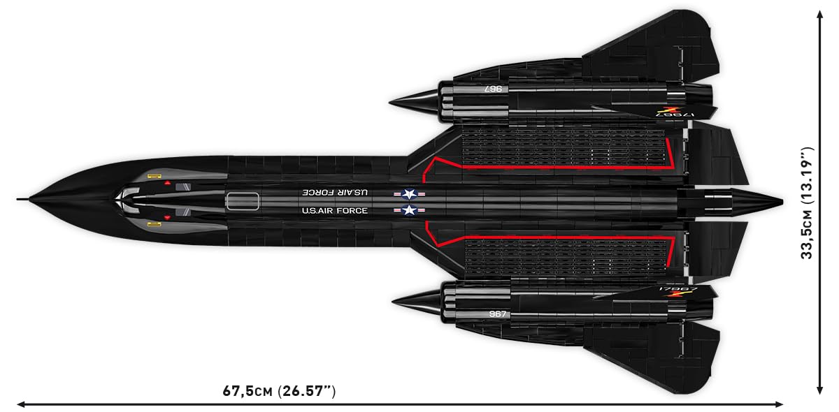 COBI Lockheed SR-71 Blackbird, Avion Militaire américain, Échelle 1:48, Ensemble de Construction de 1374 pièces