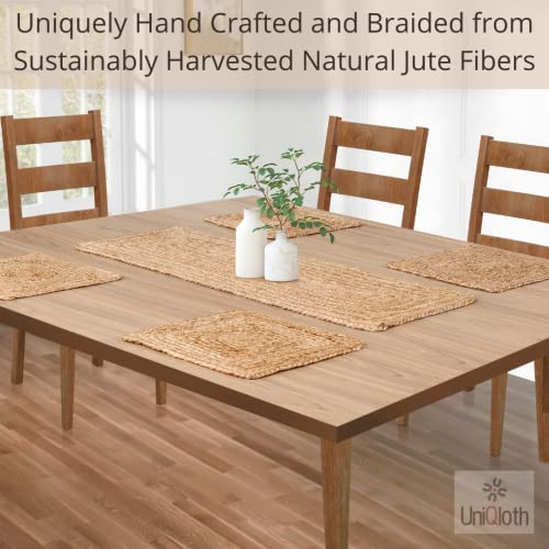 Uniqloth 60001UNIQLOTH Farmhouse Jute Burlap Braided Table Runner 36 Inches Long thumb #4