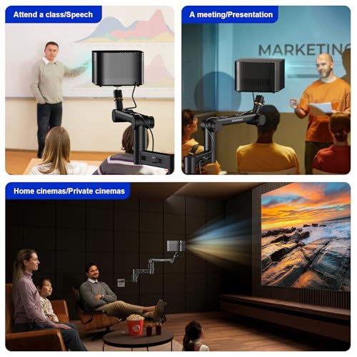Aokeo Projector Wall Mount, 360° Adjustable Projector Stand Wall Mount for Cameras,projectors,VCRs,CCTV
