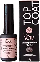 Top Coat Vòlia 9g - Resistente a Riscos Nova Fórmula Brilho Selante Alongamento de Unhas Sem Goma