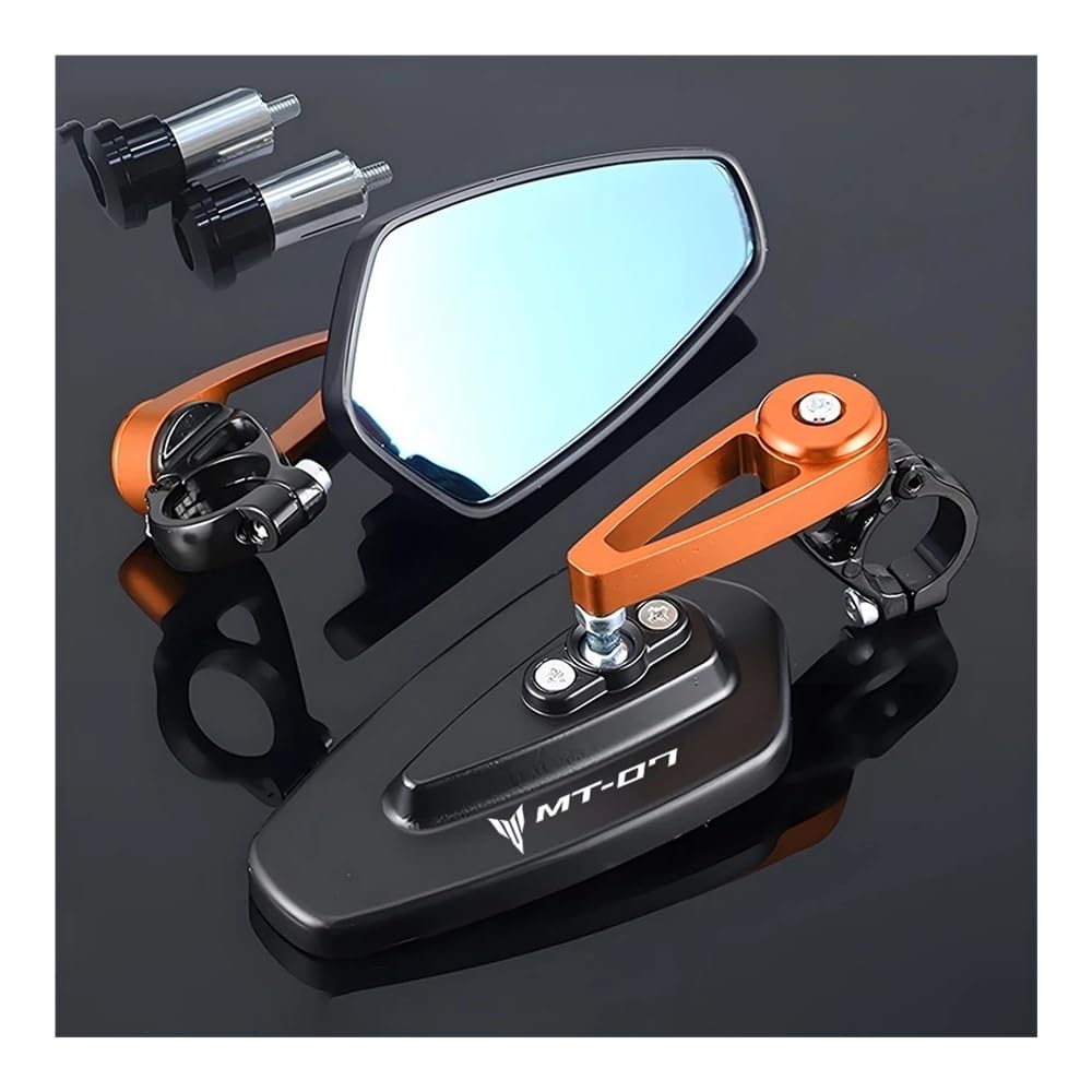 Espejos retrovisores motocicleta MT07 universales para manillar de scooter 8