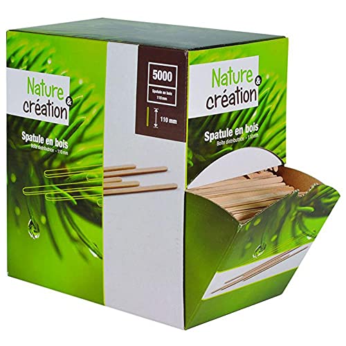 Générique 5000 Agitateurs en Bois pour Boissons Chaudes, spatules écologiques 11cm, en Boite distributrice, différents conditionnements (5000)